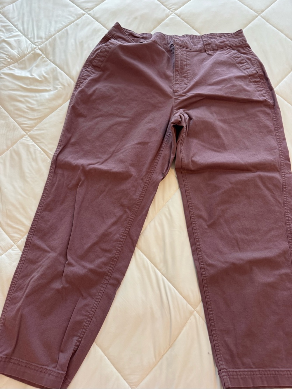 Old Navy Women's Mauve Straight-Leg Chino Trousers